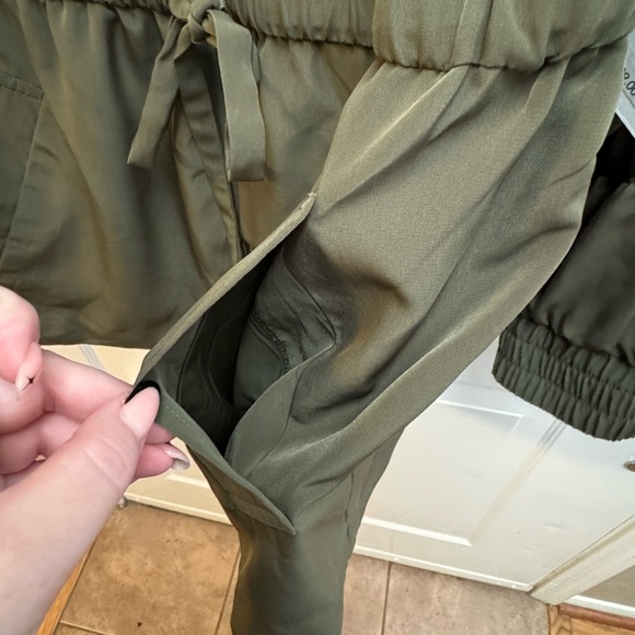 Kensie Waist Cinching Full Zip Olive Green Women's Jacket LG NWT Neutral Fall - Picture 6 of 15